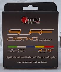 MED FISHING REEL LINE FILO SURFCASTING MULTICOLOR 300MT - immagine 2