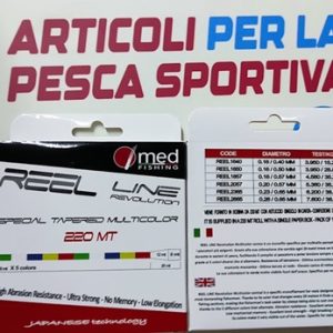 MED FISHING REEL LINE MULTICOLOR CONICO 220MT