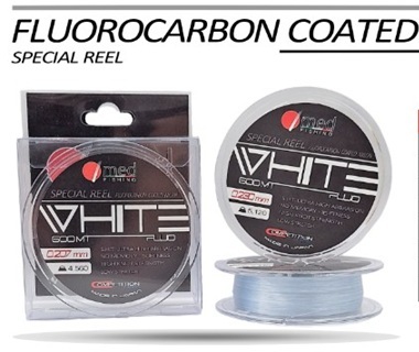 med FISHING WHITE FLUO FLUOROCARBON COATED 600mt